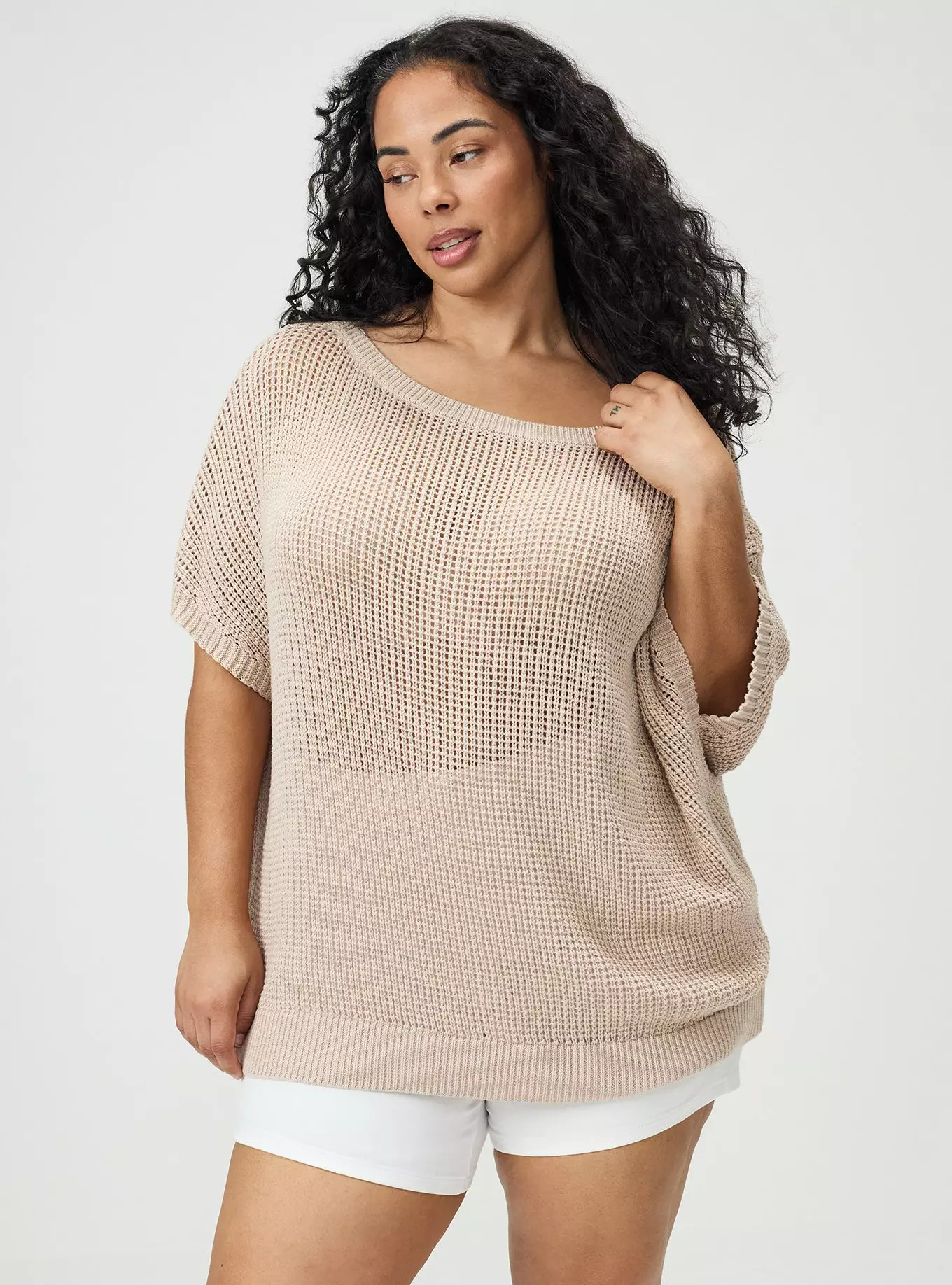 Open Stitch Dolman Pullover Sweater | Torrid (US & Canada)