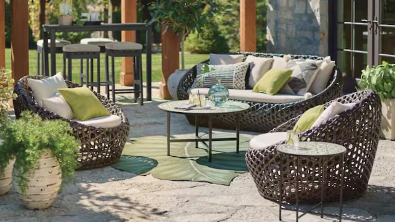 Mason Wicker Outdoor Cocoon Chair, Set Of Two

#LTKHome #LTKSaleAlert #LTKSeasonal