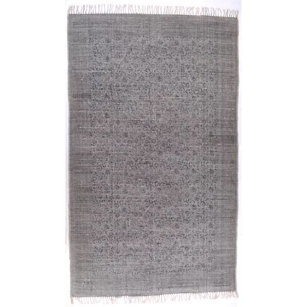 Olena Oriental Hand-Knotted Cotton Gray Area Rug | Wayfair North America