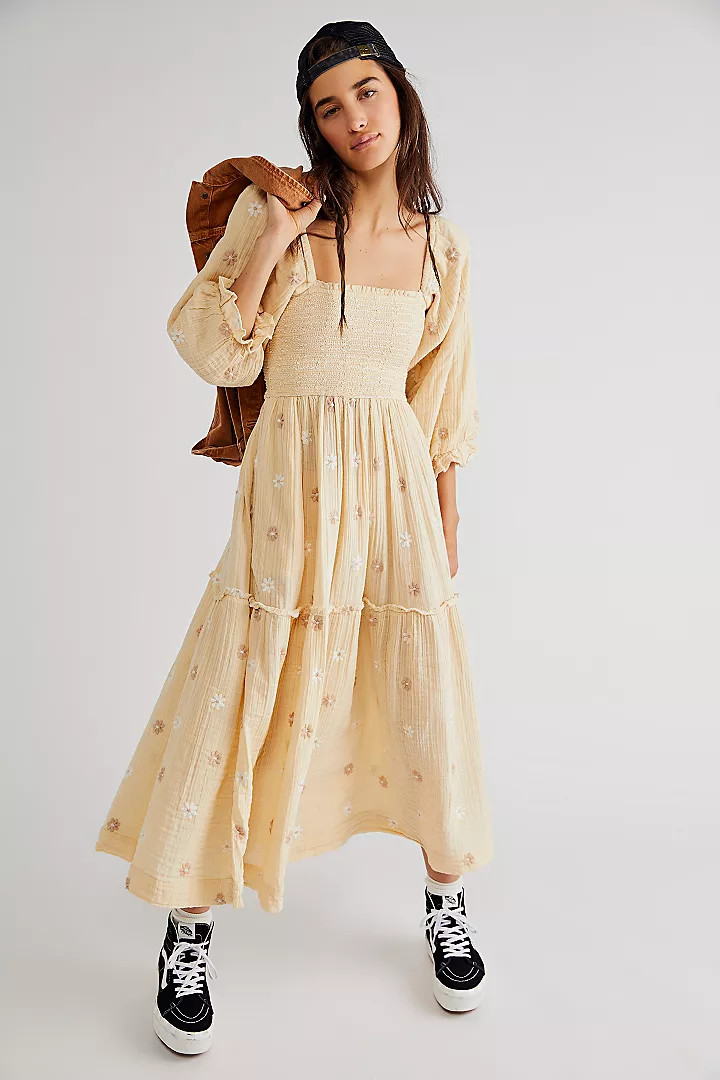 Dahlia Embroidered Maxi Dress | Free People (Global - UK&FR Excluded)