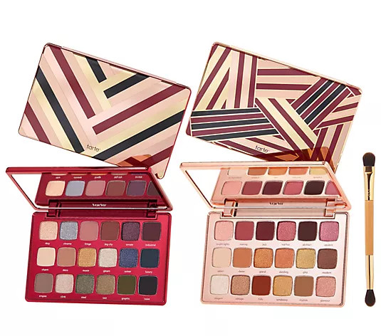 tarte Gilded Glamour Eye Shadow Palettes Set of 2 & Brush | QVC