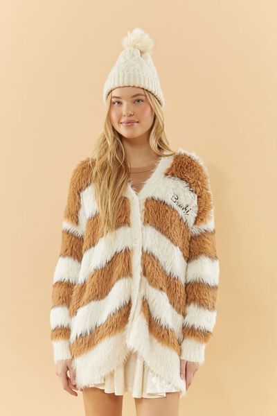 Disney Bambi Faux Fur Cardigan Sweater | Forever 21 (US)