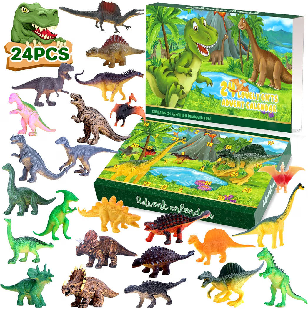 Advent Calendar 2025 Dinosaur Toys for Kids, 24 Days Countdown Calendar to Christmas Surprise Toy... | Amazon (US)