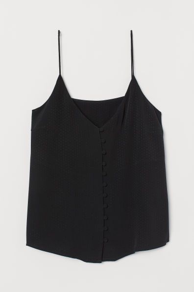 V-neck Top with Buttons | H&M (US + CA)