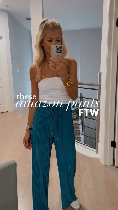 These amazon pants 🏆 are one size fits most, come in tons of colors and under $20! You need these! Also love these amazon tube tops 

#LTKstyletip #LTKshoecrush #LTKfindsunder50