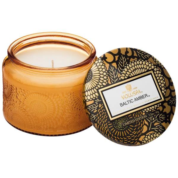Voluspa - Japonica Collection - Petite Embossed Glass Jar Candle | NewCo Beauty