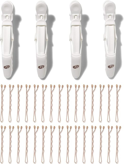 T3 Clip Kit with 4 Alligator Clips and 30 Rose Gold Bobby Pins | Section Hair for Easier Blow Dry... | Amazon (US)