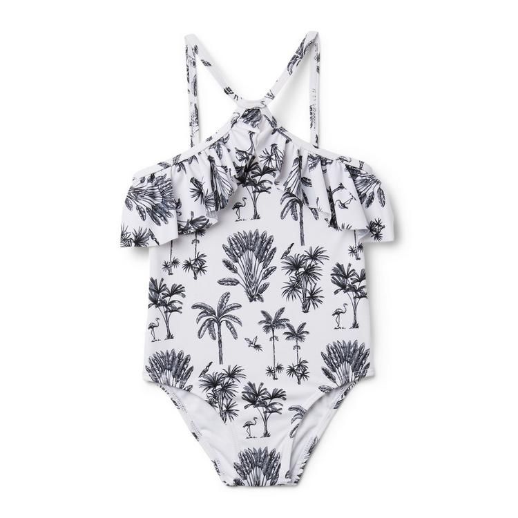 Palm Toile Ruffle Swimsuit | Janie and Jack