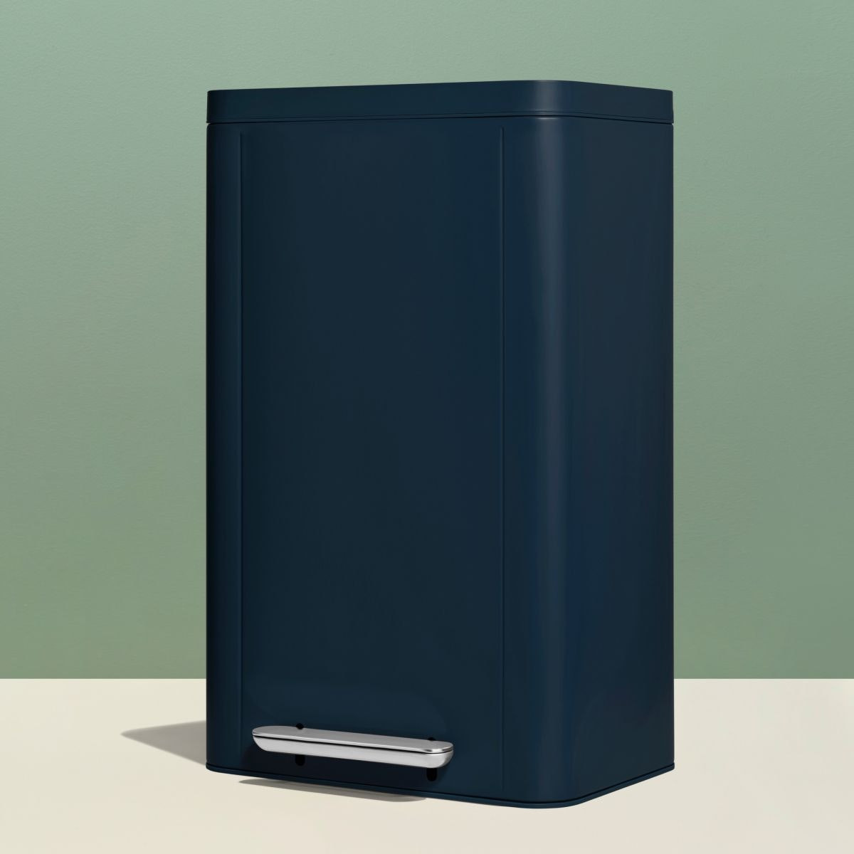 Caraway 45L Rectangular Step Trash Can in Midnight | Caraway