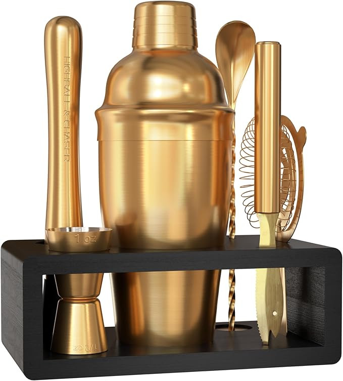 Highball & Chaser Cocktail Shaker Set: Bartender Kit for Home Bar Mixology Cocktail Bar Set Plus ... | Amazon (US)