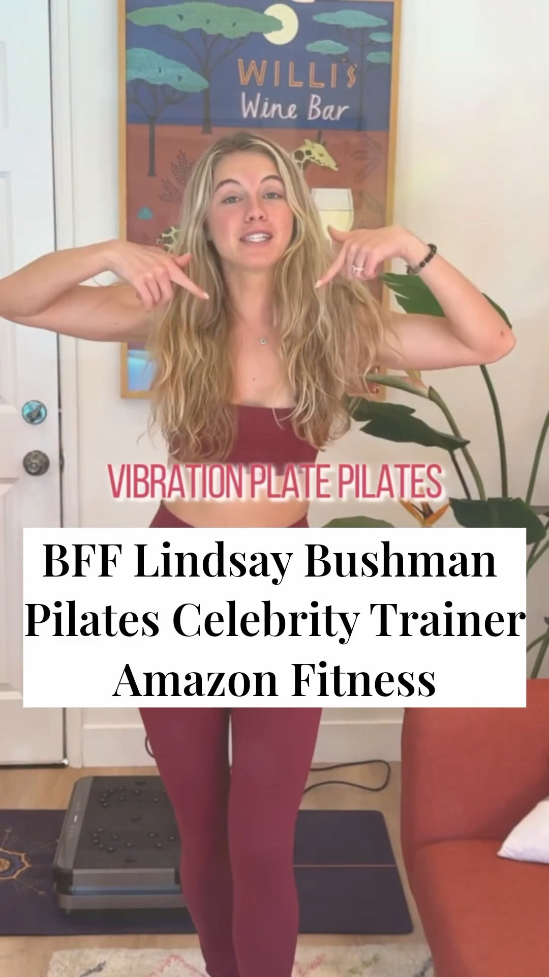BFF Lindsay Bushman, Pilates Celebrity Trainer walks up through the intro of her new Pilates video on YouTube featuring the Amazon Fitness Pilates vibration plate tagged here. LTK fitness goals and LTK seasonal home fitness finds for LTK active style and getting in shape favorites 

#LTKHome #LTKActive #LTKfitnessgoals