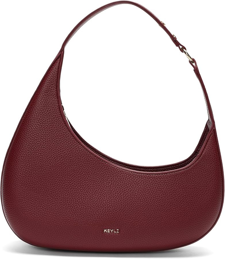 Keyli Bolso de hombro para mujer, de moda, casual, de cuero, bolso ligero con cierre de cremaller... | Amazon (US)