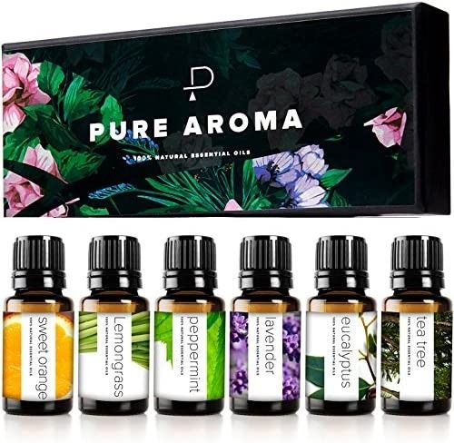 Essential oils by PURE AROMA 100% Pure Therapeutic Grade Oils kit- Top 6 Aromatherapy Oils Gift Set- | Amazon (CA)