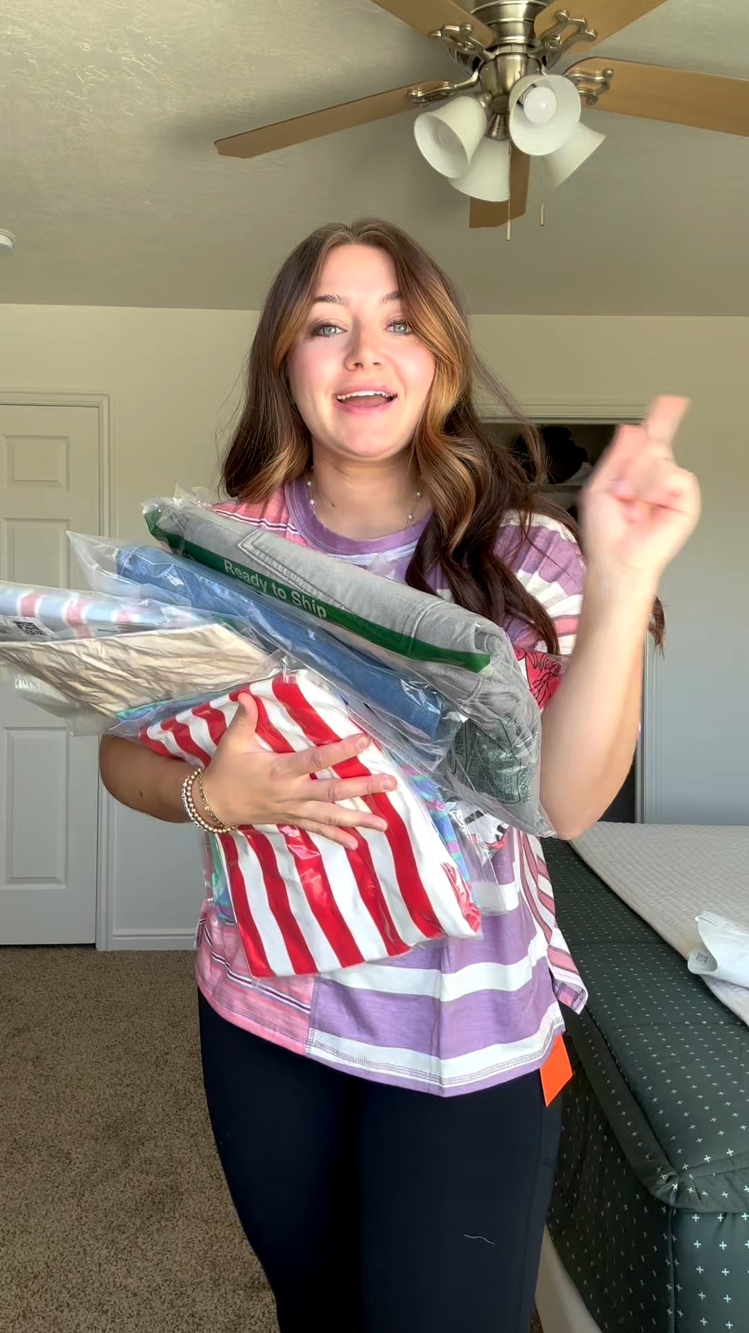 Love these Amazon finds! Block tees, barrel jeans, striped pants.