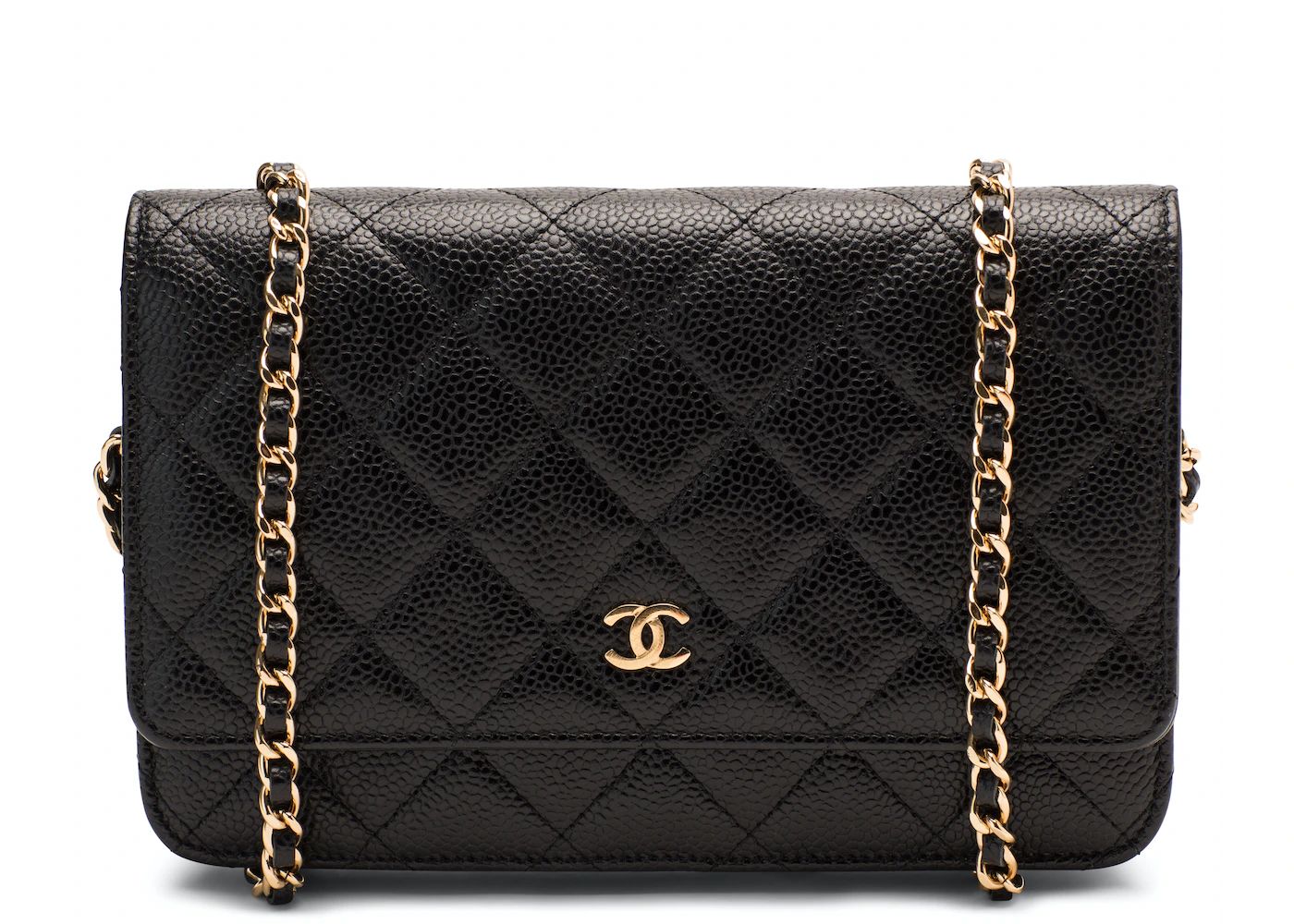 Chanel Wallet On ChainQuilted Caviar Gold-tone Black | StockX