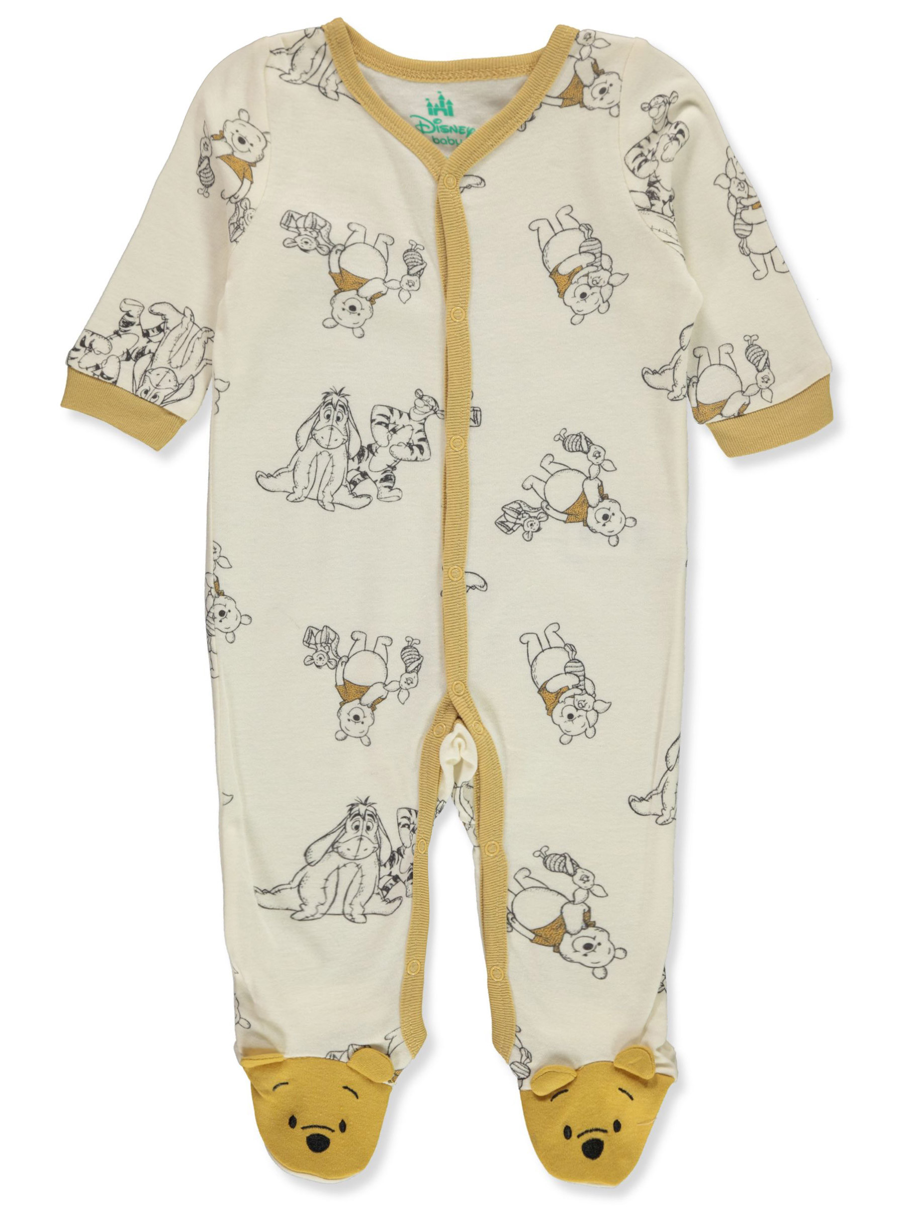Disney Winnie The Pooh Baby Boys' Footed Coveralls - oatmeal multi, 3 - 6 months (Newborn) | Walmart (US)