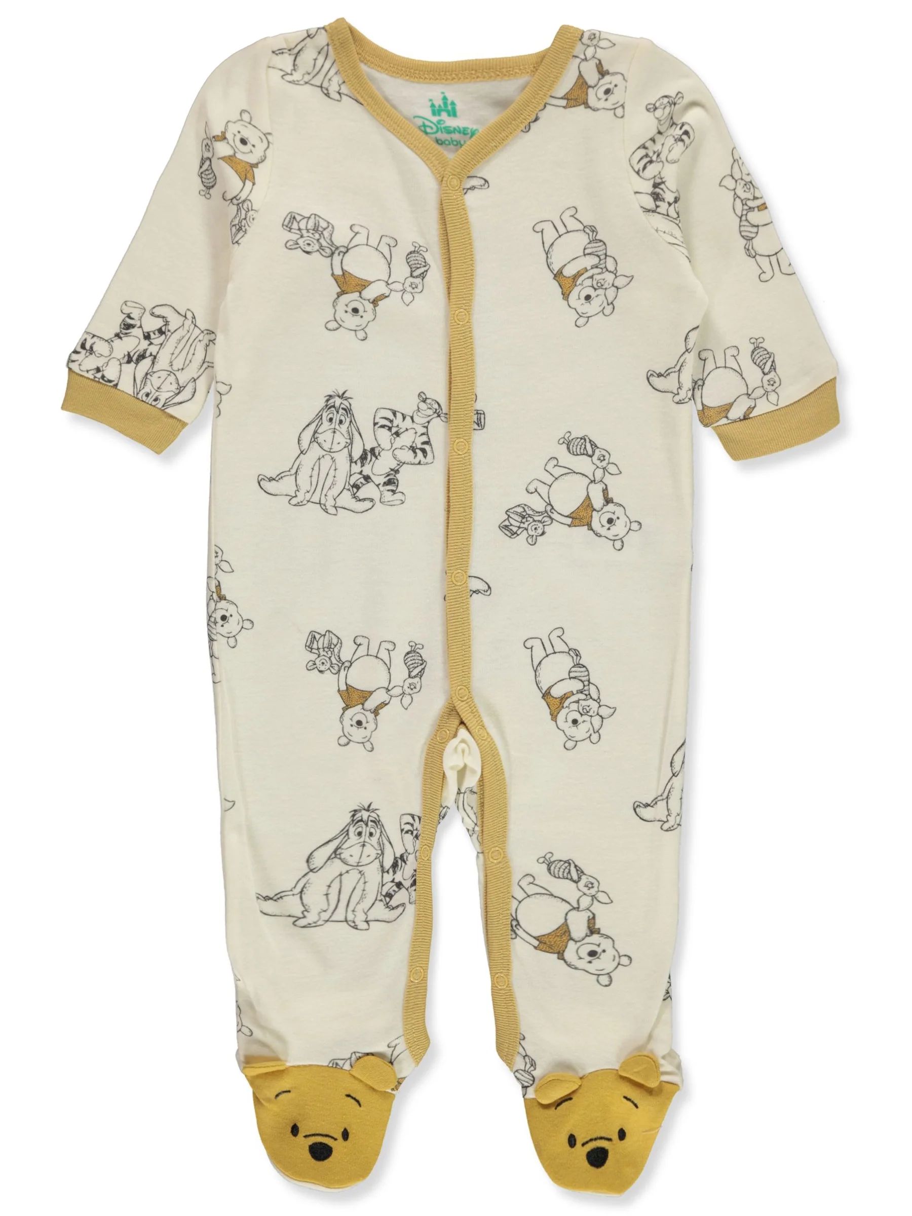 Disney Winnie The Pooh Baby Boys' Footed Coveralls - oatmeal multi, 3 - 6 months (Newborn) | Walmart (US)