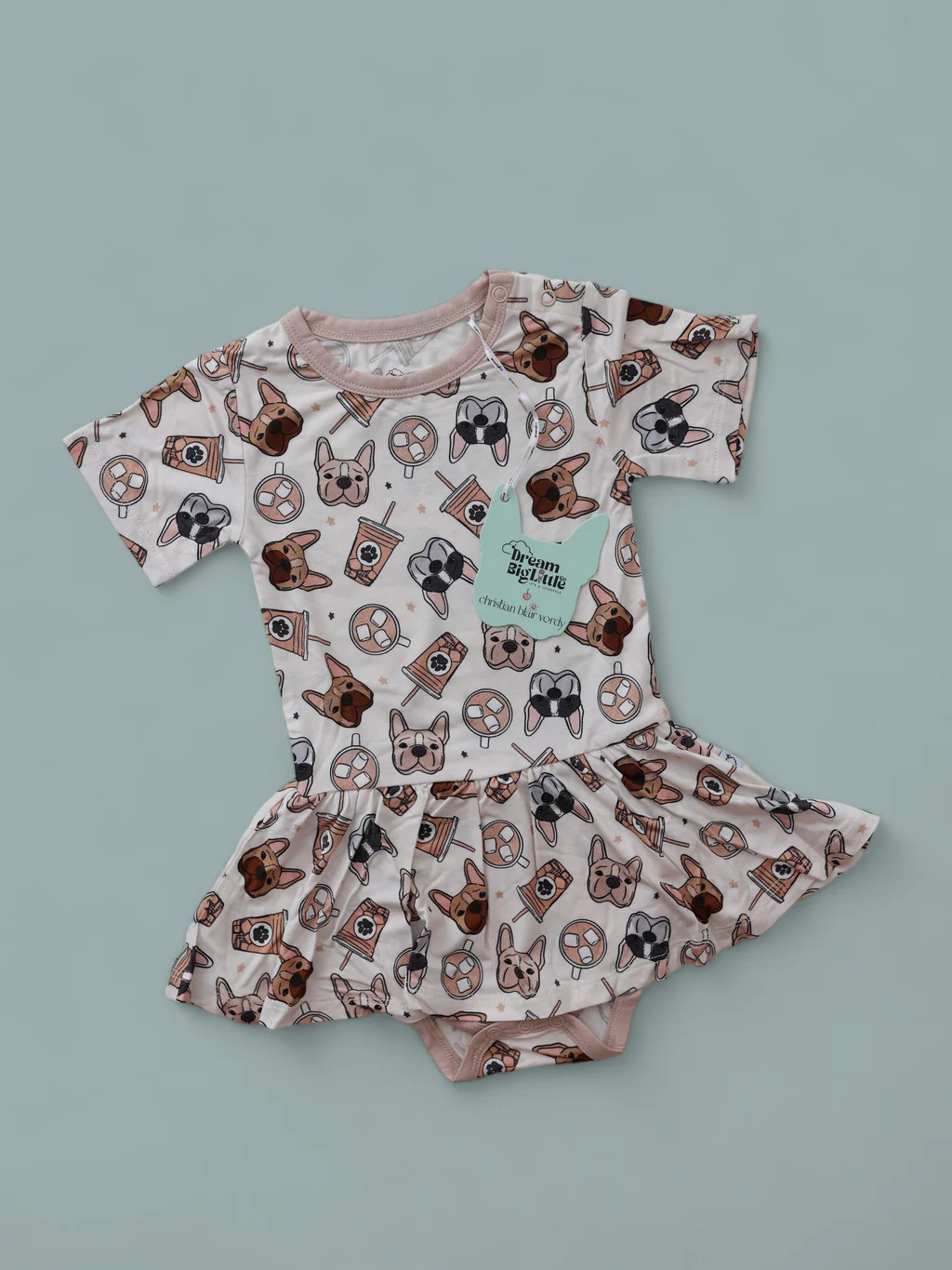 EXCLUSIVE PUP CUPS DREAM BODYSUIT DRESS | Dream Big Little Co.