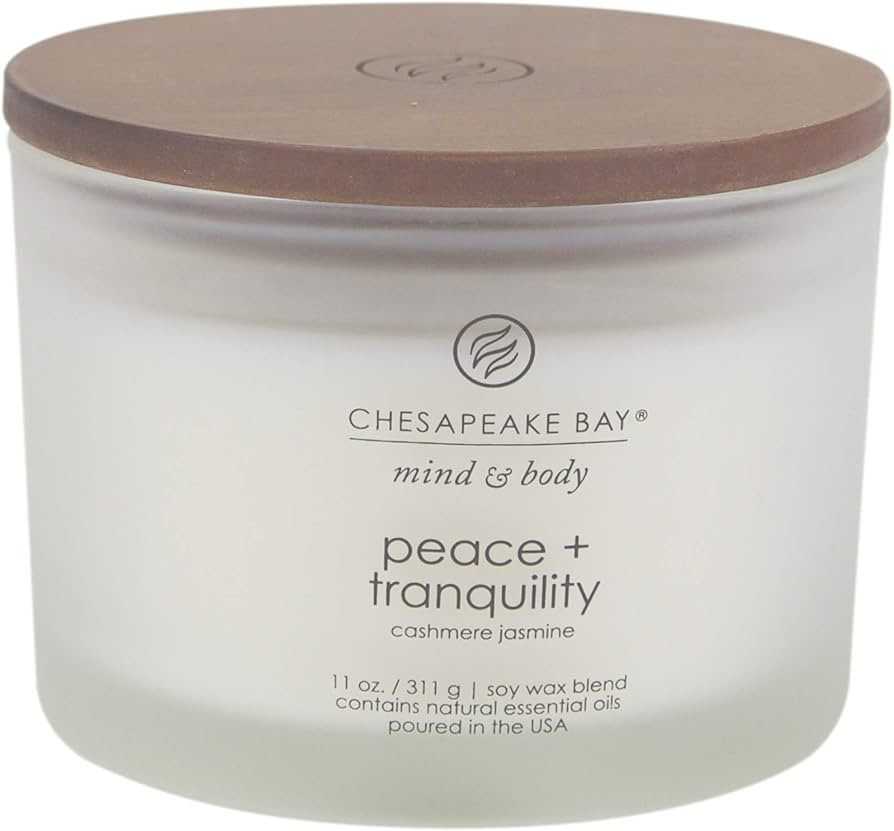 Chesapeake Bay Candle Scented Candle Peace + Tranquility (cashmere jasmine) 3-Wick Coffee Table J... | Amazon (US)