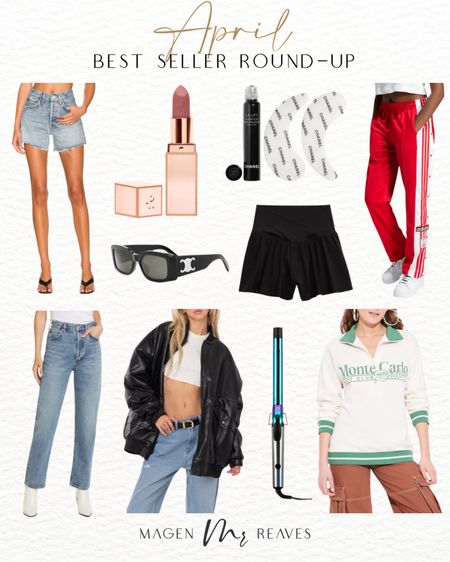 Last Month’s Bestsellers - Parker shorts - Monte Carlo sweater - beauty favorites - curling iron - track pants - faux leather jacket 

#LTKstyletip