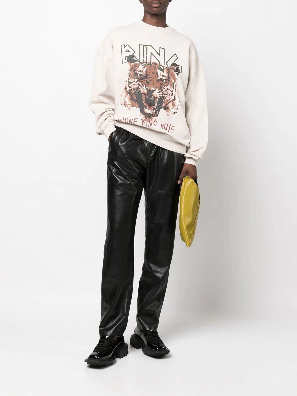 ANINE BING graphic-print Crew Neck Sweatshirt - Farfetch | Farfetch Global