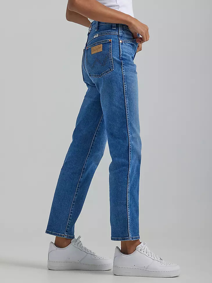 Women's Wrangler® Wild West 603 High Rise Straight Jean in Smoke Sea | Wrangler