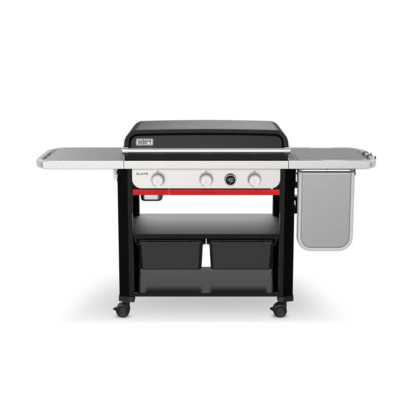 Slate™ 30" Rust-Resistant Griddle with extendable side table | Weber