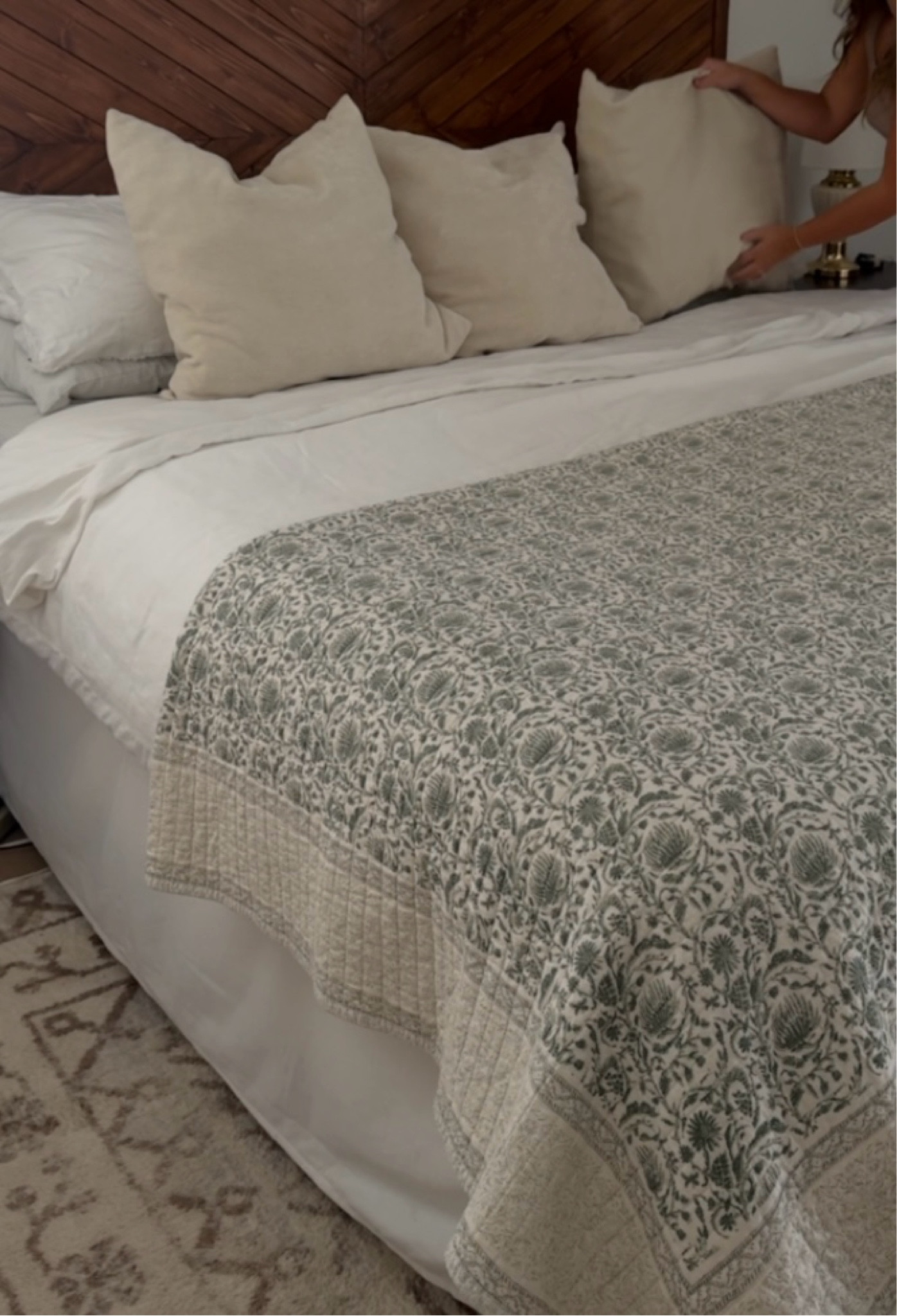 decorative border slub quilt—botanical pattern 

#LTKFamily #LTKHome #LTKStyleTip