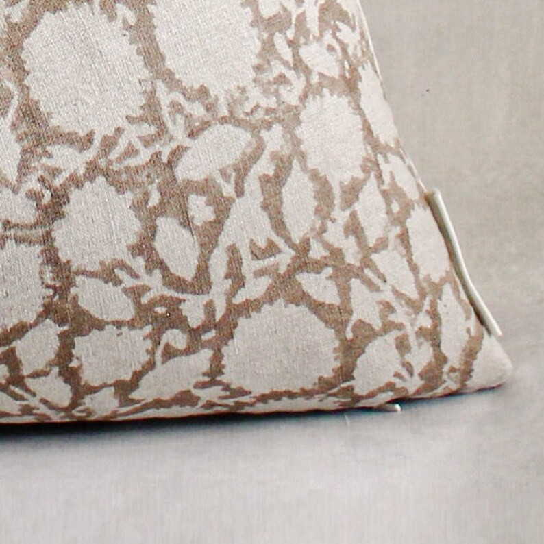 Matina-indian Hand Block Linen Lumbar Pillow Cover - Etsy | Etsy (US)