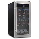 NutriChef 18 Bottle Compressor Wine Cooler Refrigerator | Large Freestanding Wine Cellar For Red, Wh | Amazon (US)