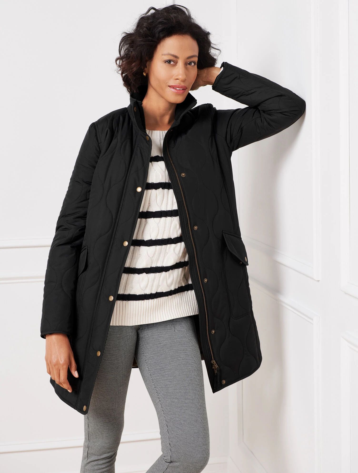 Quilted Long Jacket | Talbots