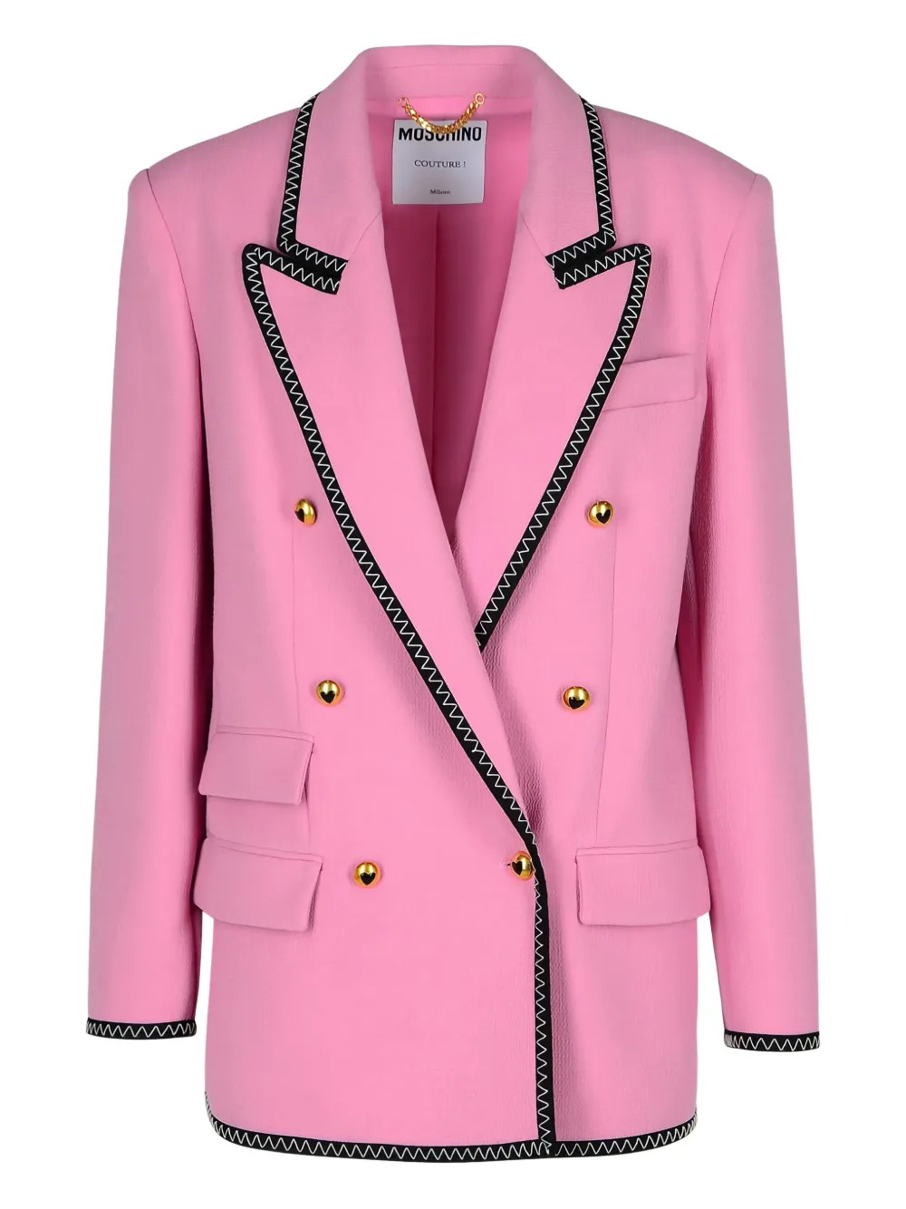 Moschino double-breasted Blazer | Pink | FARFETCH SI | Farfetch Global