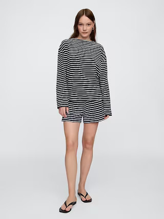 Oversized Boatneck Tunic Shirt | Gap Factory