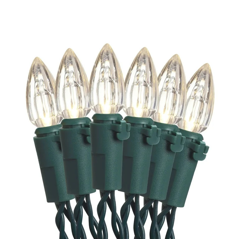 Holiday Time Vertical-Cut Warm White 20 LED String Lights C3 Holiday Lighting, 8.25Ft - Walmart.c... | Walmart (US)