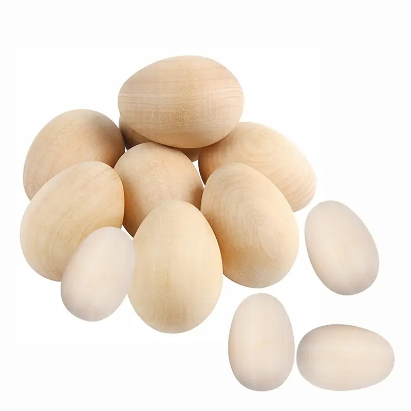 10-Piece Easter Wooden Eggs Set - Perfect for Crafts, Decorations & Basket Fillers! | Temu Affiliate Program