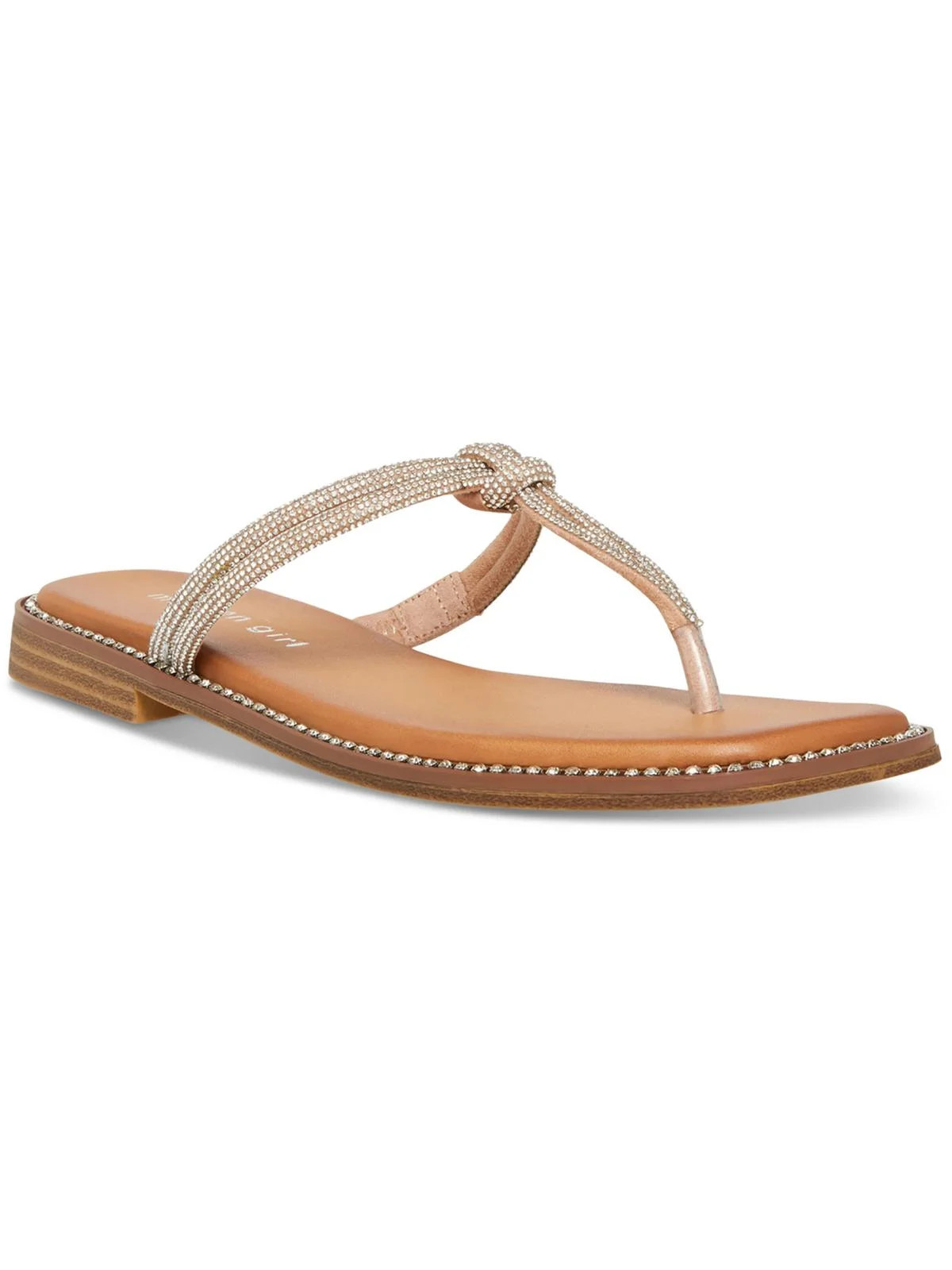Madden Girl Womens Hollis Slip-On Flip-Flop T-Strap Sandals | Walmart (US)