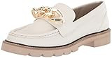 Anne Klein Women's EMMYCHAIN Loafer, White, 9.5 | Amazon (US)