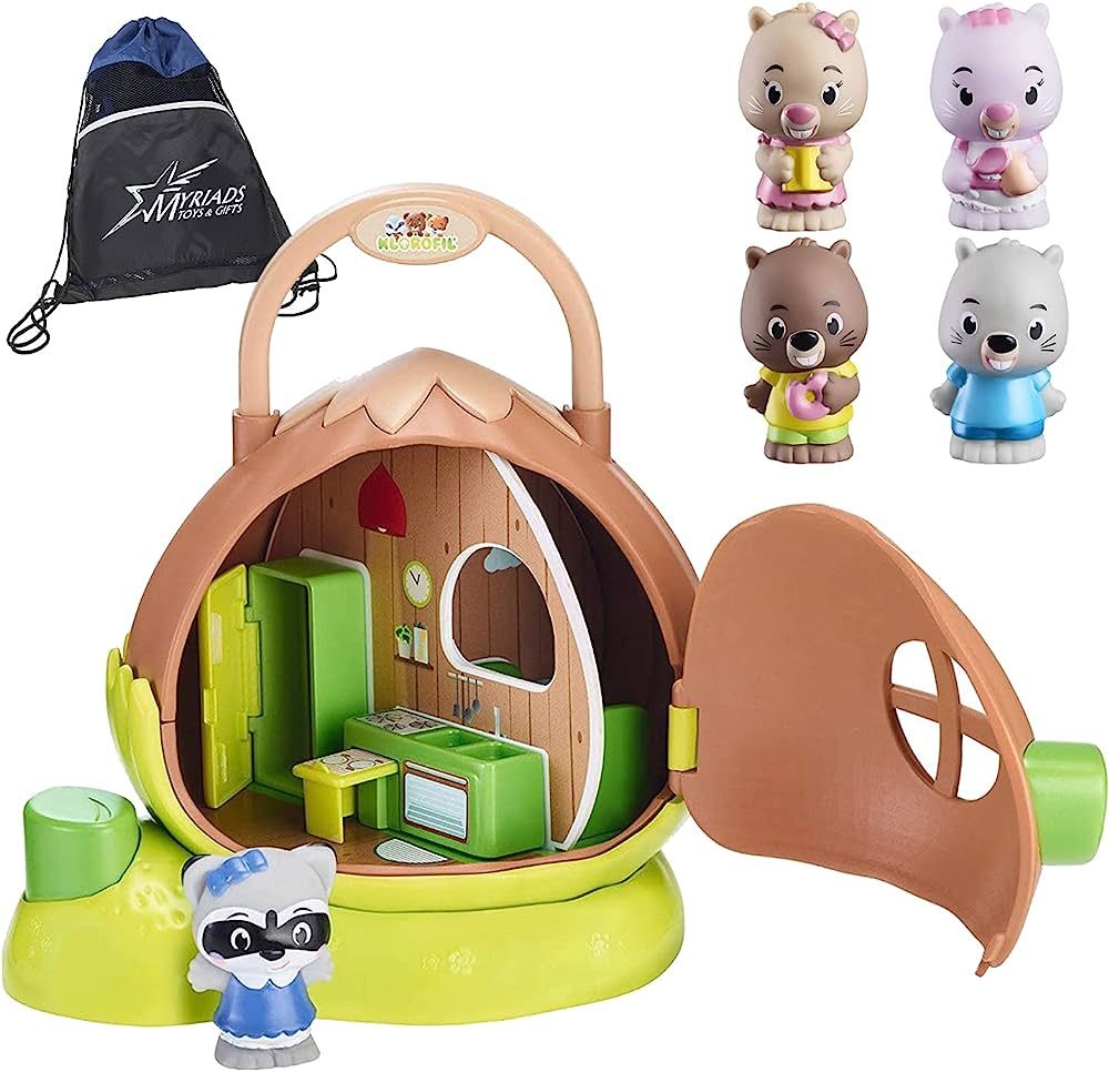 Timber Tots Hazelnut House Play Set, with ChipChip Family - 5 Total Timber Tots Figures | Amazon (US)