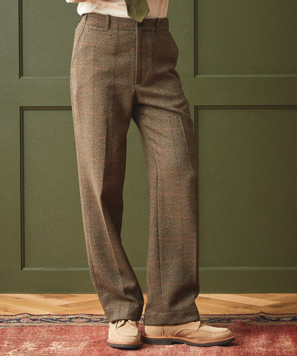 Olive Herringbone Officer Trouser | Todd Snyder