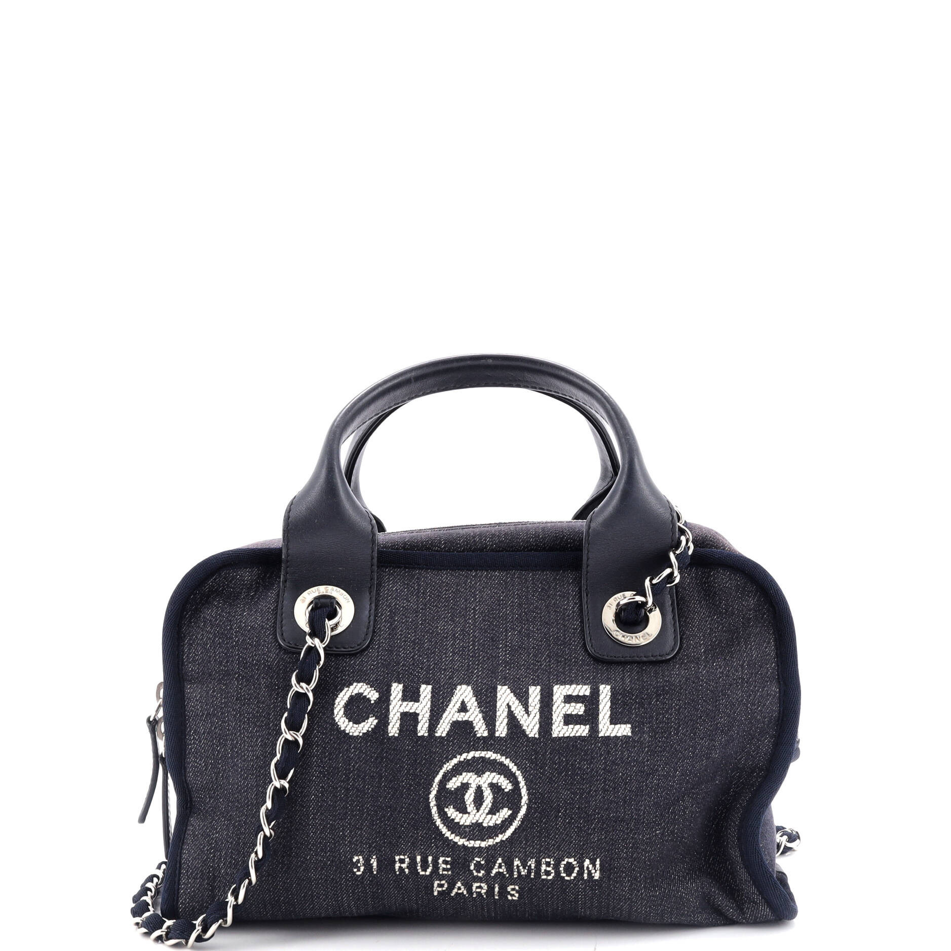 Deauville Bowling Bag Denim Small | Shop Simon