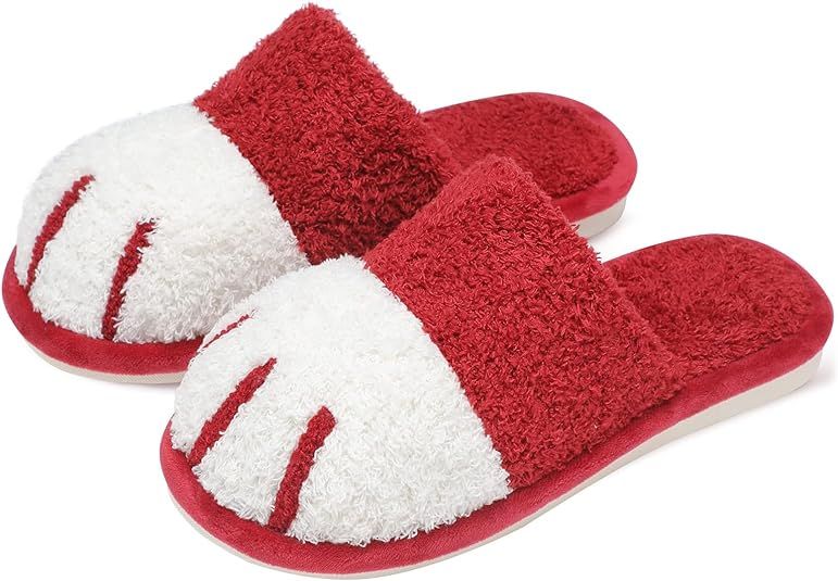 SINNO Cute Animal Slippers for Women, Winter Warm Memory Foam House Slippers, Soft Cozy Booties N... | Amazon (US)