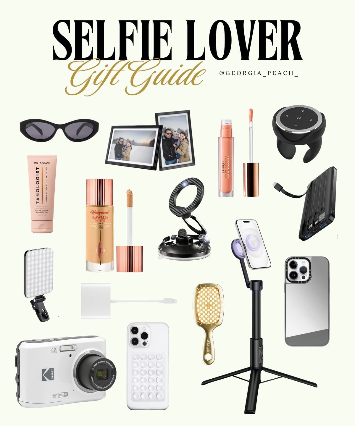 Gift Guide for Selfie Lovers #giftguide #gifts #holidaygift #christmasgift #selfie #photographyfinds #selfielover #giftideaa

#LTKCyberWeek #LTKHoliday #LTKGiftGuide