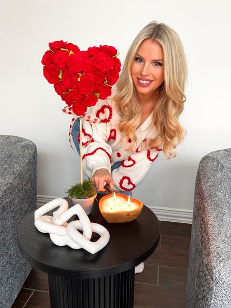 Valentine’s Day. End table. Side table. Chairs. Accent chairs. Valentine’s Day sweater. Heart candle  

#LTKSeasonal #LTKhome