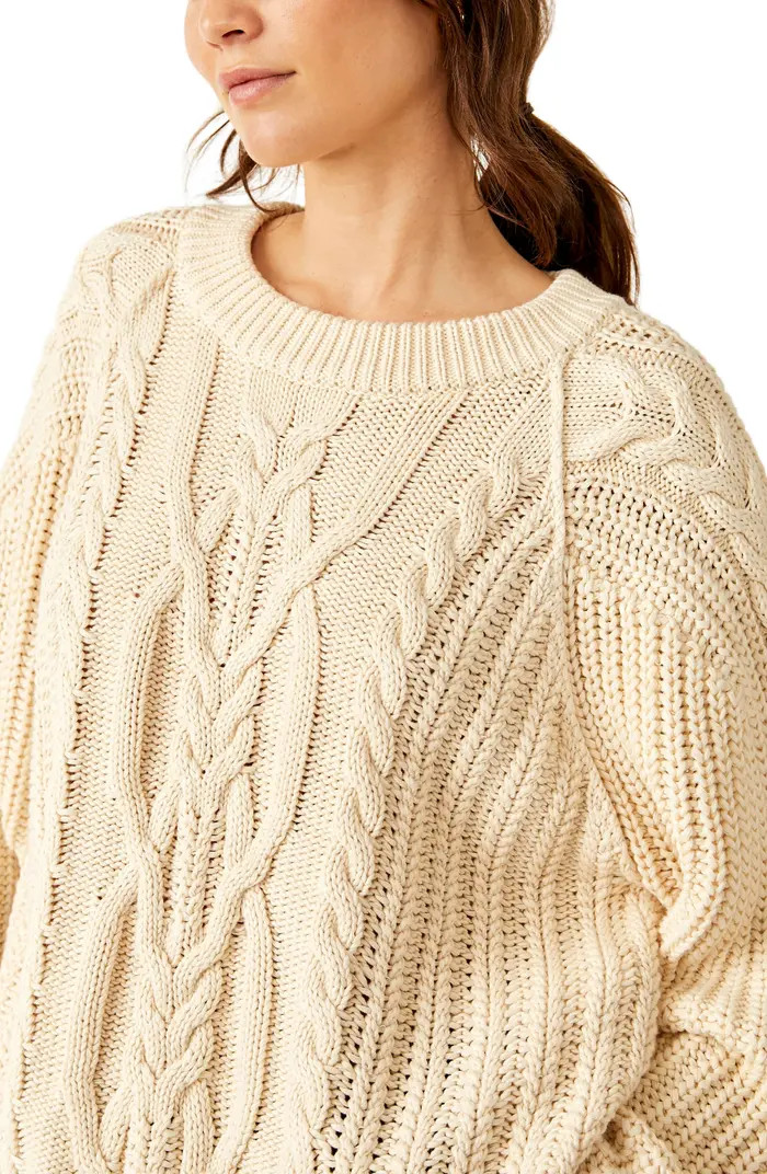 Frankie Cable Cotton Sweater | Nordstrom