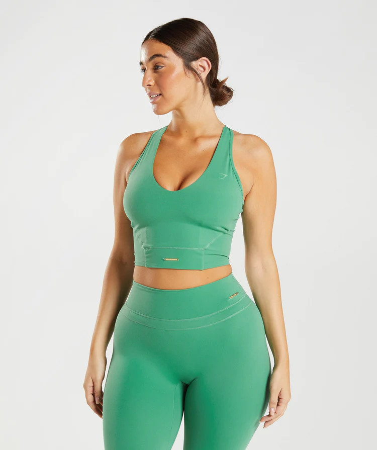 Gymshark Whitney Crop Tank - Palm Green | Gymshark US