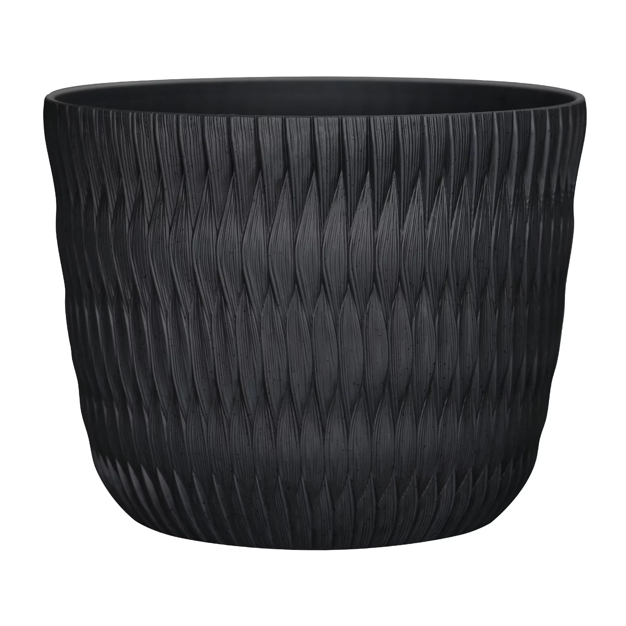 Better Homes & Gardens Carly Black Resin Planter, 15.9in x 15.9in x 12.5in | Walmart (US)