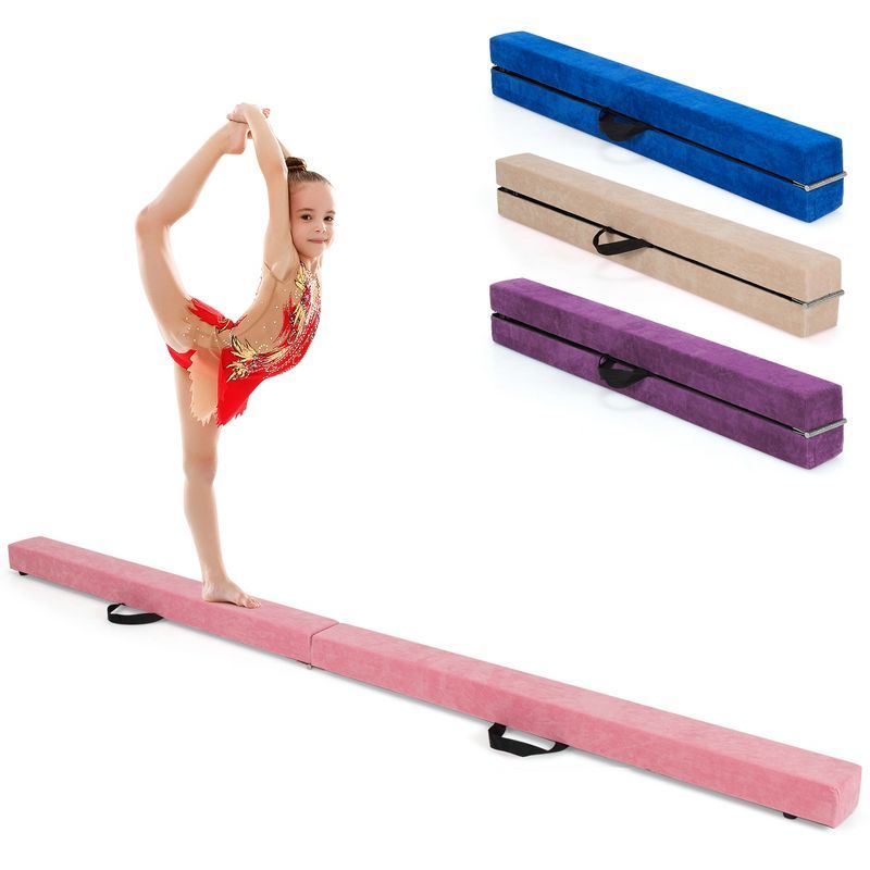 Costway 7FT Folding Gymnastic Beam Portable Floor Balance Beam w/Handles for Gymnasts | Target