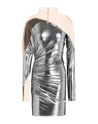 Mugler Woman Mini dress Silver Size 8 Polyamide, Elastane | YOOX (US)