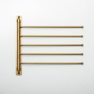 Brushed Metal Swivel Coat Rack Brass Finish - Hearth & Hand™ with Magnolia | Target