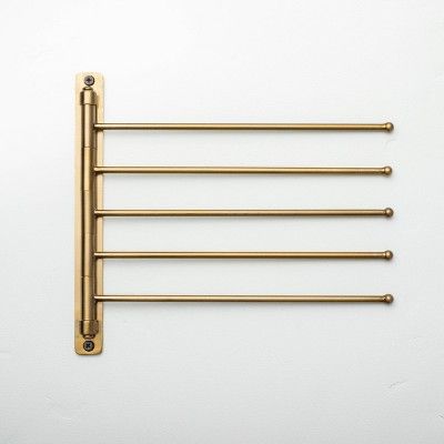 Brushed Metal Swivel Coat Rack Brass Finish - Hearth &#38; Hand&#8482; with Magnolia | Target